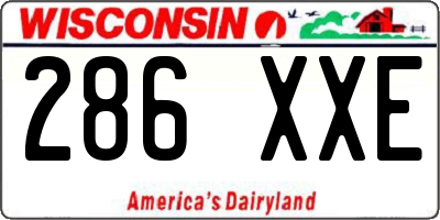 WI license plate 286XXE
