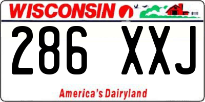 WI license plate 286XXJ