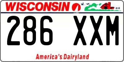 WI license plate 286XXM