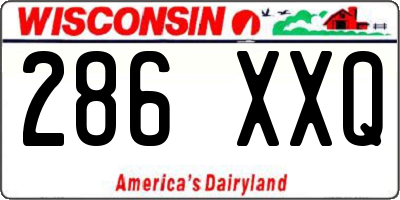 WI license plate 286XXQ