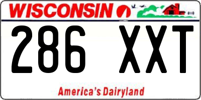 WI license plate 286XXT