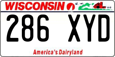 WI license plate 286XYD