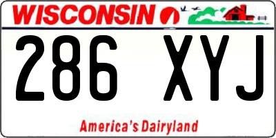 WI license plate 286XYJ