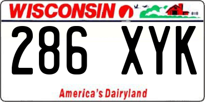 WI license plate 286XYK