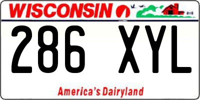 WI license plate 286XYL