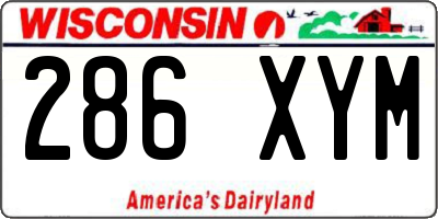 WI license plate 286XYM
