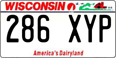 WI license plate 286XYP