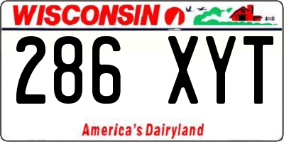 WI license plate 286XYT