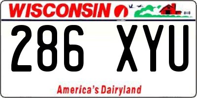 WI license plate 286XYU