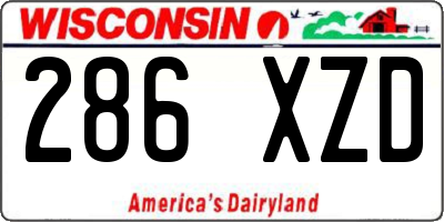 WI license plate 286XZD