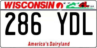WI license plate 286YDL
