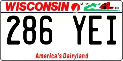 WI license plate 286YEI