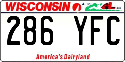 WI license plate 286YFC