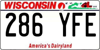 WI license plate 286YFE