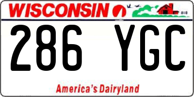 WI license plate 286YGC