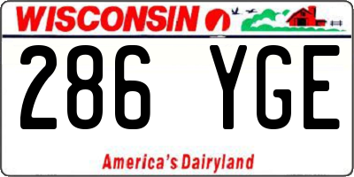 WI license plate 286YGE