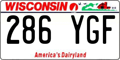 WI license plate 286YGF