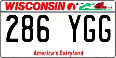 WI license plate 286YGG