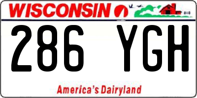 WI license plate 286YGH