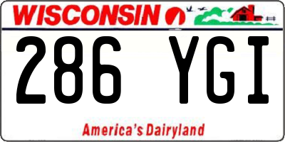 WI license plate 286YGI