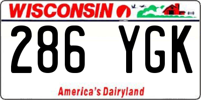 WI license plate 286YGK