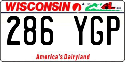 WI license plate 286YGP