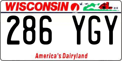 WI license plate 286YGY