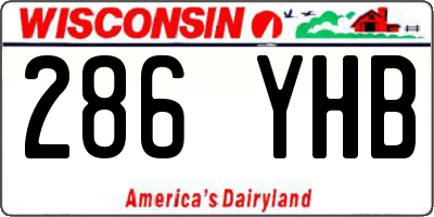 WI license plate 286YHB