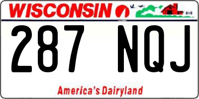 WI license plate 287NQJ