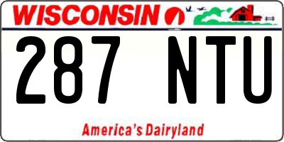 WI license plate 287NTU
