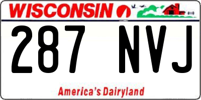 WI license plate 287NVJ