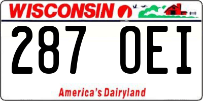 WI license plate 287OEI