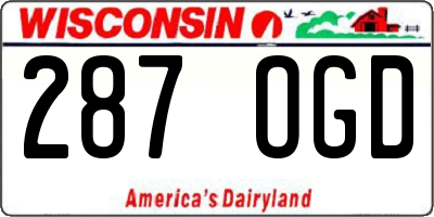 WI license plate 287OGD