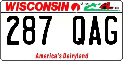 WI license plate 287QAG