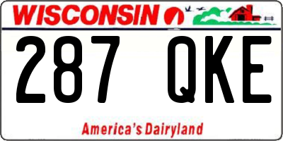 WI license plate 287QKE