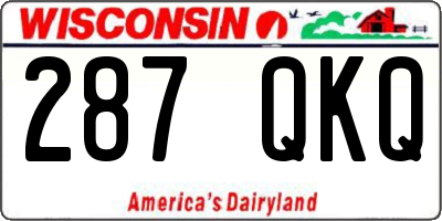 WI license plate 287QKQ
