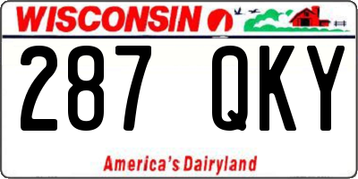 WI license plate 287QKY