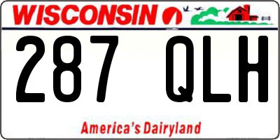 WI license plate 287QLH