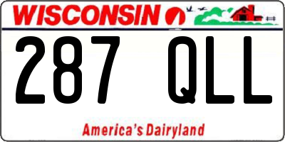 WI license plate 287QLL