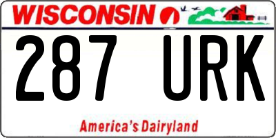 WI license plate 287URK