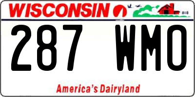 WI license plate 287WMO