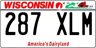 WI license plate 287XLM