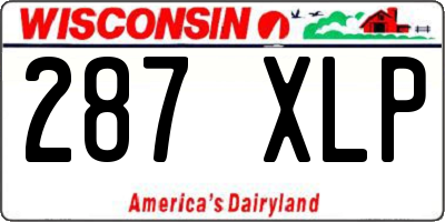 WI license plate 287XLP