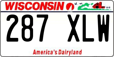 WI license plate 287XLW