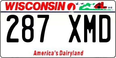 WI license plate 287XMD