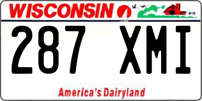 WI license plate 287XMI