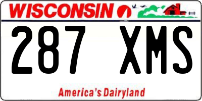 WI license plate 287XMS