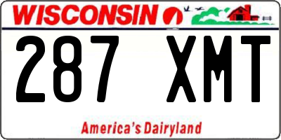 WI license plate 287XMT