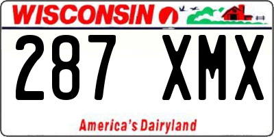WI license plate 287XMX