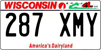 WI license plate 287XMY